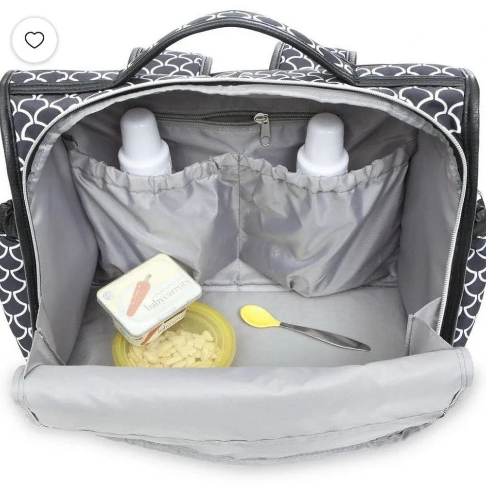 Bananafish Studio Backpack Diaper Bag Black Triple Go Duffle Adjustable Straps